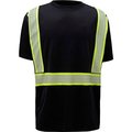 Gss Safety GSS Safety Non-ANSI Onyx Two-Tone Anti-Snag T-Shirt w/Segment Tape-Black-MD 5703-MD